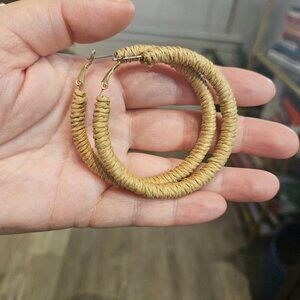 rope effect hoop earrings